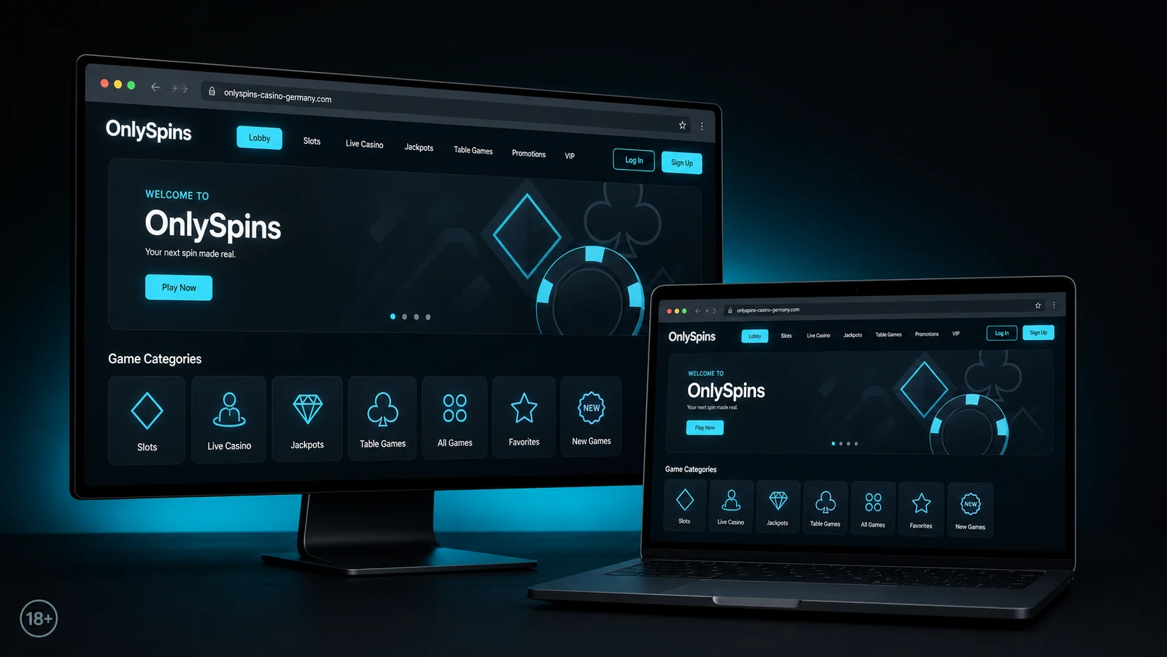 Zugang zum OnlySpins Online Casino